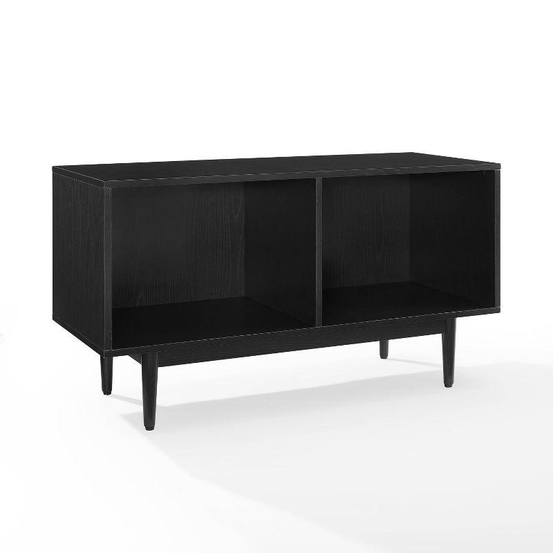 Liam Mid-Century Modern Black Vinyl Record Storage Console