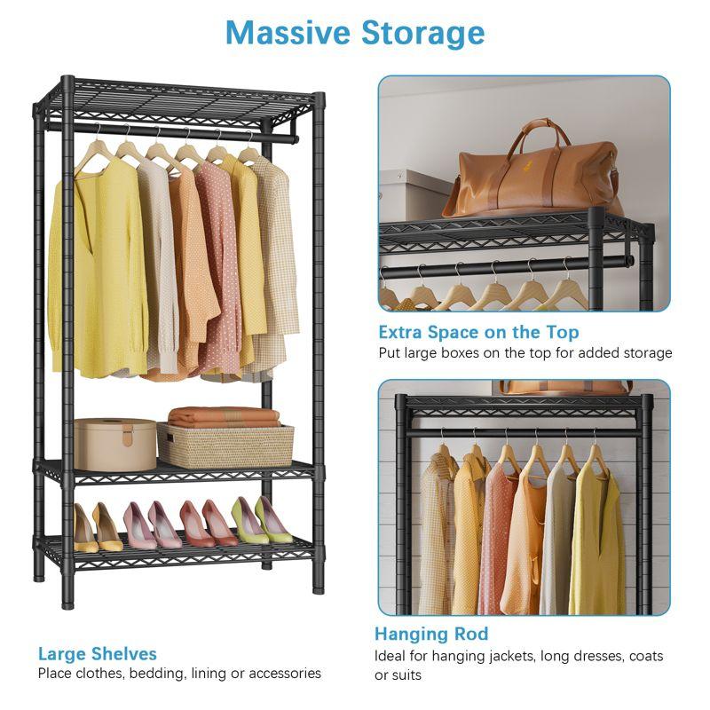 VIPEK V1S 3 Tier Wire Garment Rack Heavy Duty Clothes Rack Freestanding Wardrobe, Max Load 400LBS