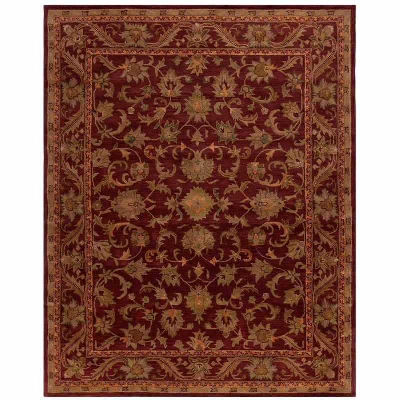 Antiquity AT52 Hand Tufted Indoor Area Rug - Wine/Gold - 8'3"x11' - Safavieh