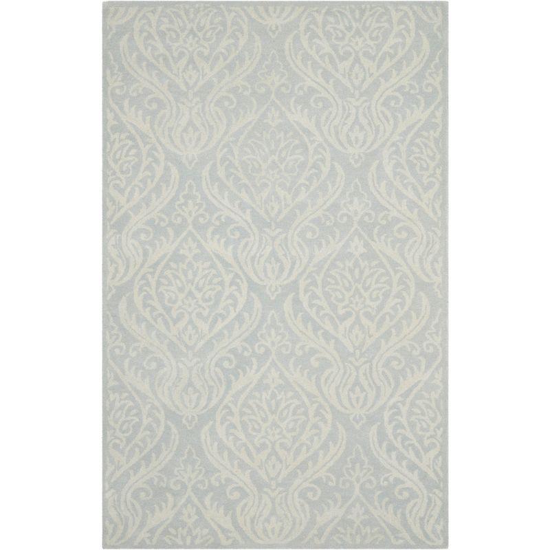 Hand-Tufted Gray Wool Rectangular Area Rug - 59" x 84"