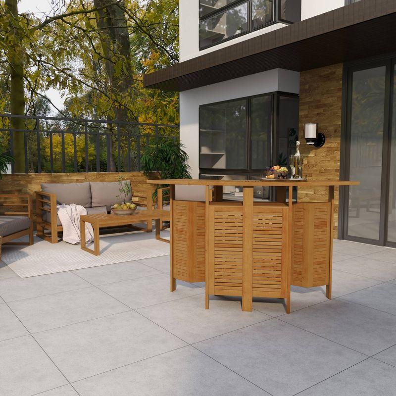 Patio Bar Table Teak - Olivia & May