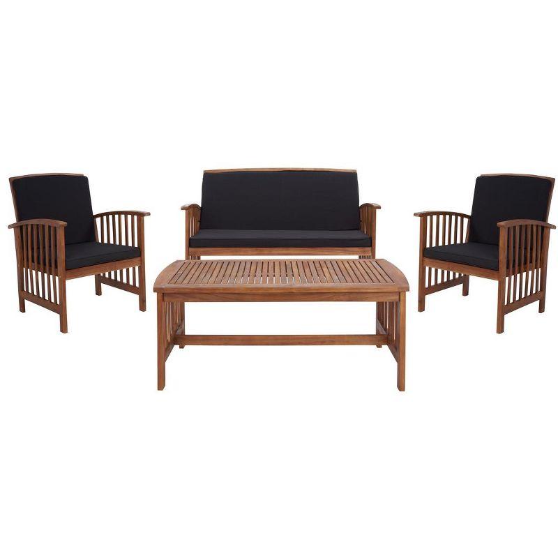 Rocklin 4 Piece Patio Outdoor Conversation Set  - Safavieh