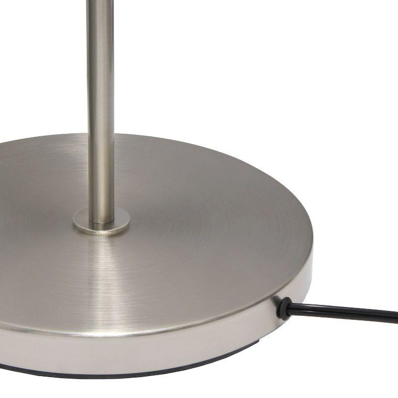 57" Gray Brushed Nickel Drum Shade Floor Lamp