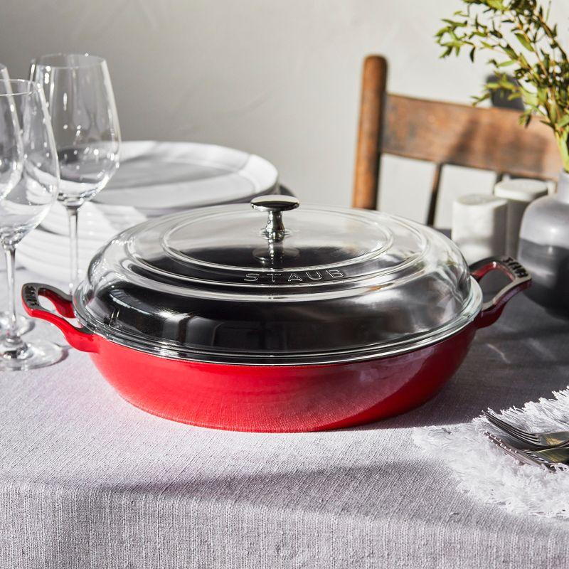 Staub Cast Iron 12-inch Braiser with Glass Lid