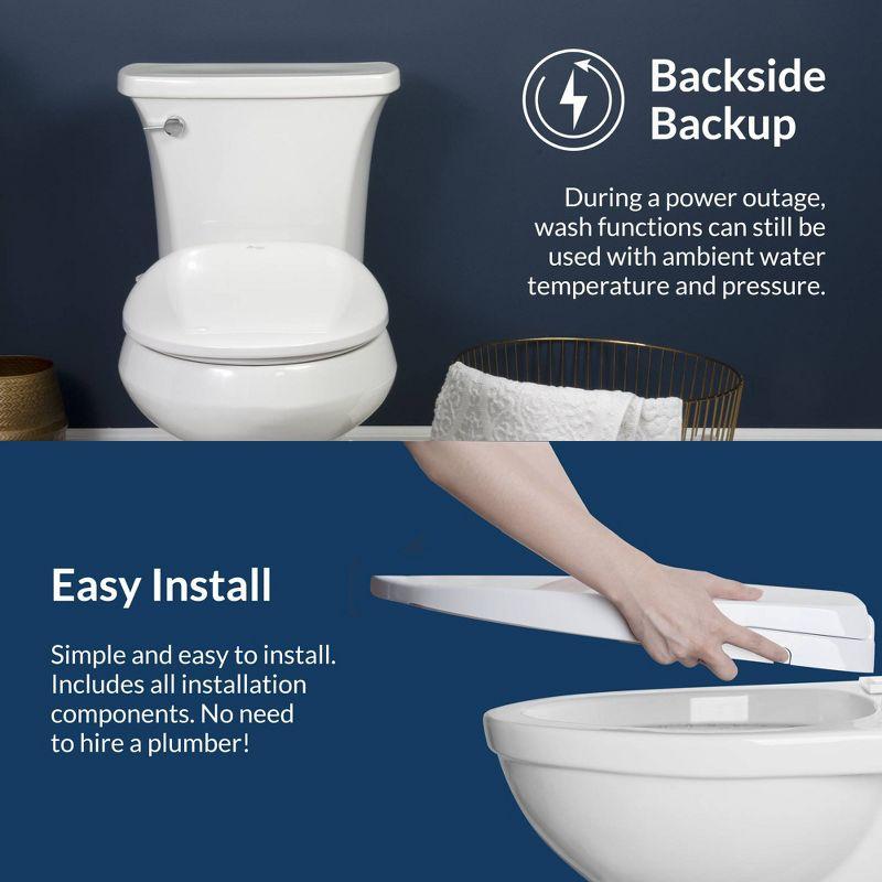 Bio Bidet by Bemis 550 Electric Smart Bidet Seat in Elongated White with Drylette Towels