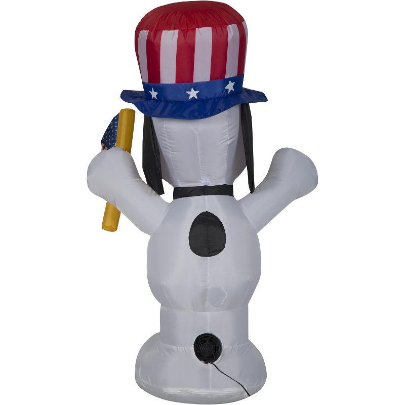 Peanuts Patriotic Snoopy with Hat and Flag Inflatable