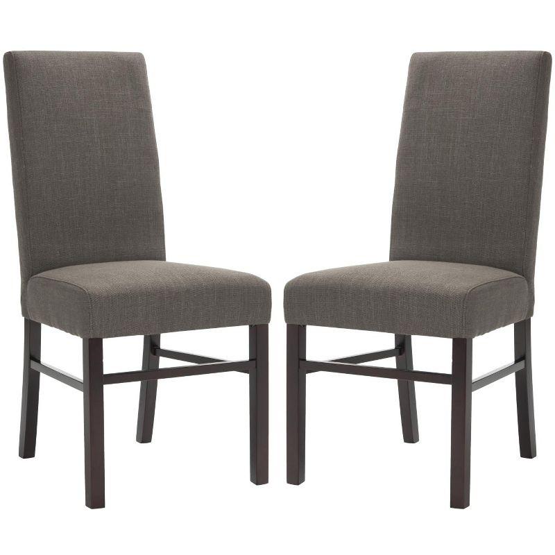 Classic 20" H Side Chair (Set of 2) - HUD8205 - Charcoal - Safavieh Couture