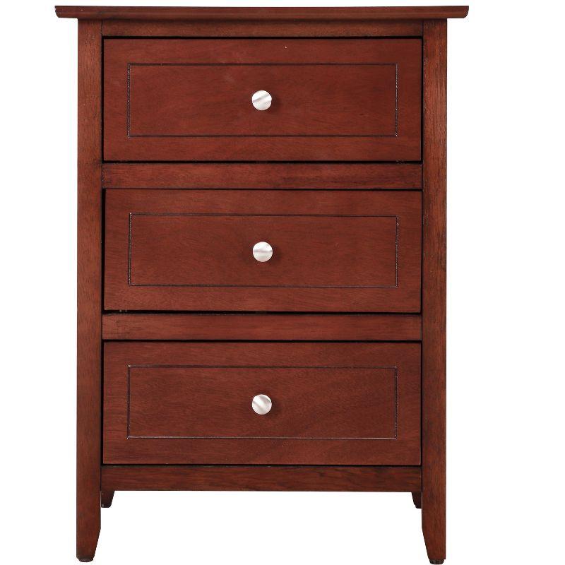 Passion Furniture Daniel 3-Drawer Nightstand (25 in. H x 19 in. W x 15 in. D)