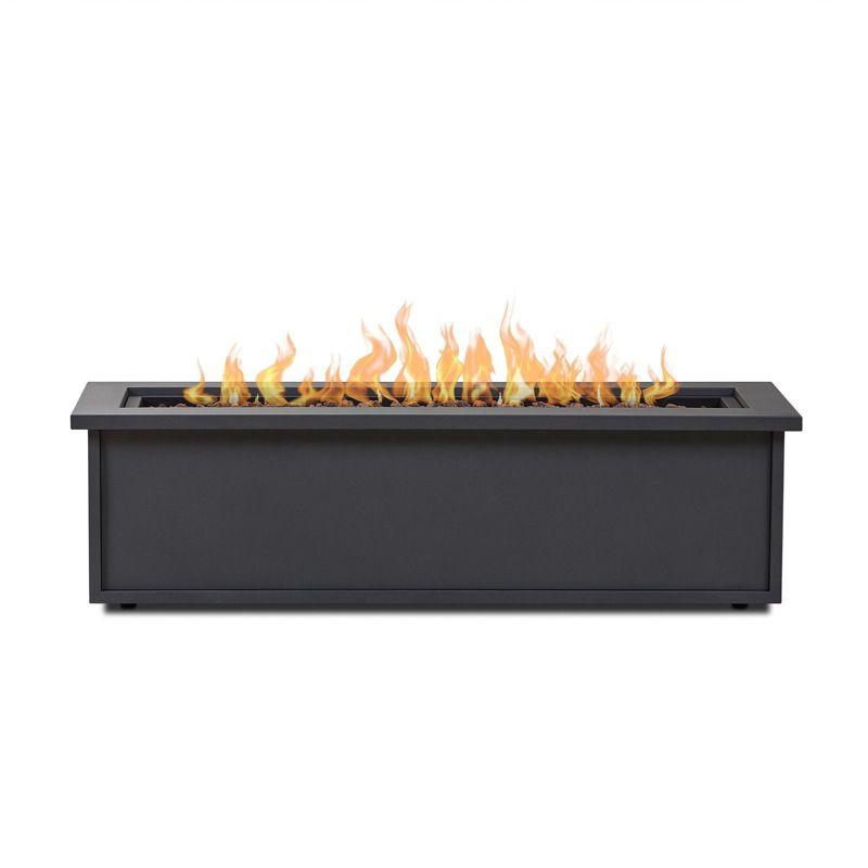 Mila 48" Rectangle Steel Propane Outdoor Fire Pit Table by Real Flame