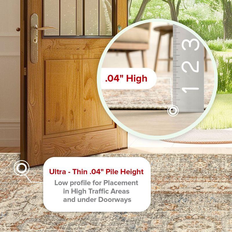 Nuloom 8x10 Machine Washable Rain Haven Vintage Medallion Indoor Area Rug, Light Grey Non-Slip Backing, Stain Resistant,  BedroomLiving Room, Kitchen