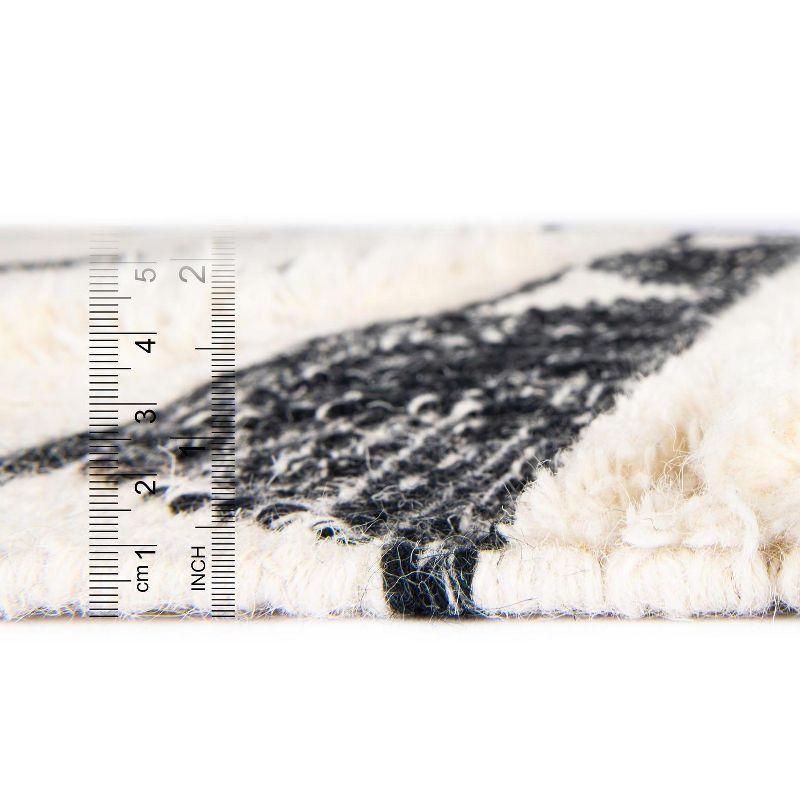 Unique Loom Mesa Collection Area Rug - Siphon (8'  x 10' Rectangle Charcoal/Cream)