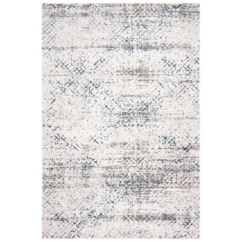 Amalfi AMF552 Power Loomed Area Rug - Cream/Navy - 4'x6' - Safavieh.