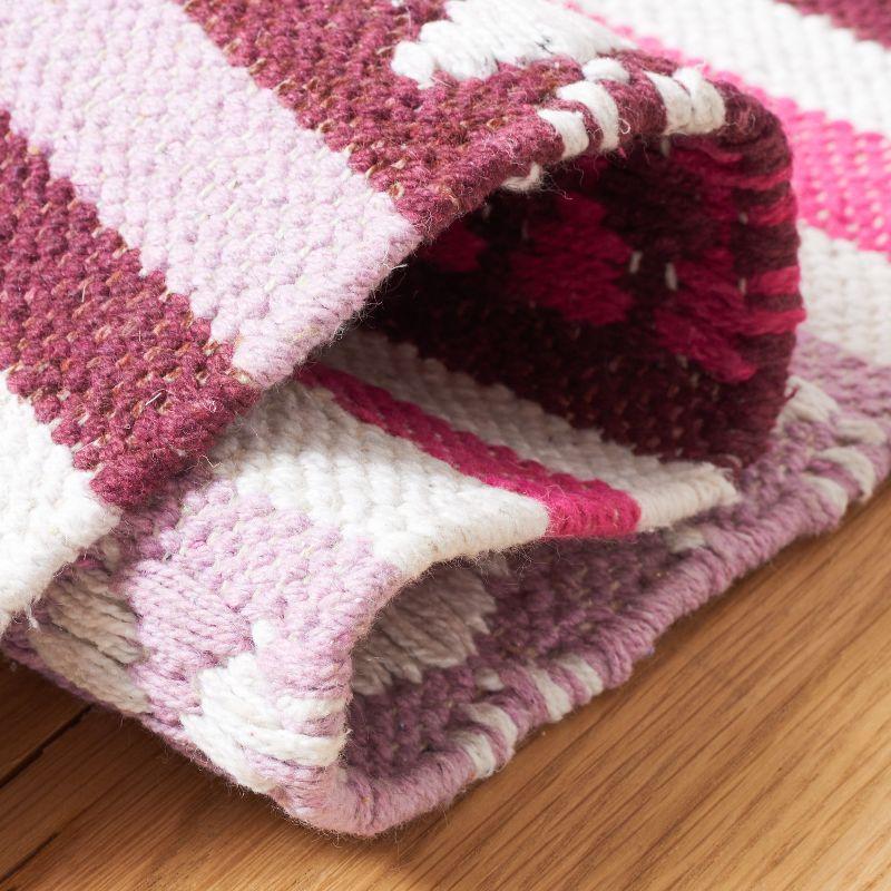 Montauk Pink and Ivory Handwoven Cotton Area Rug