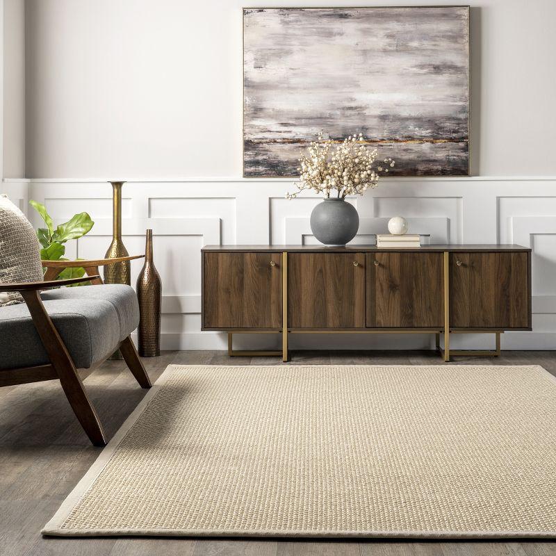 Proper Sisal and Wool Tan Area Rug