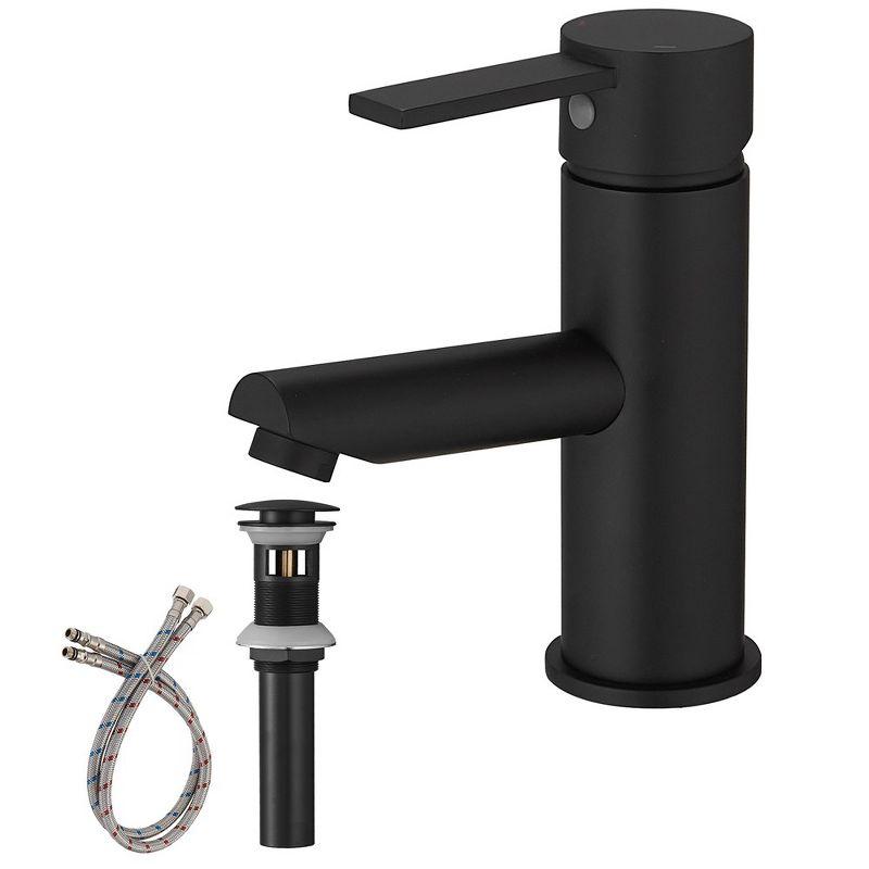 Single-Hole Single-handle Bathroom Faucet with Drain Assembly