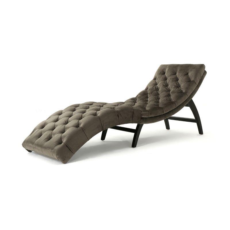 House of Hampton® Chaise Lounge With Velvet Fabric