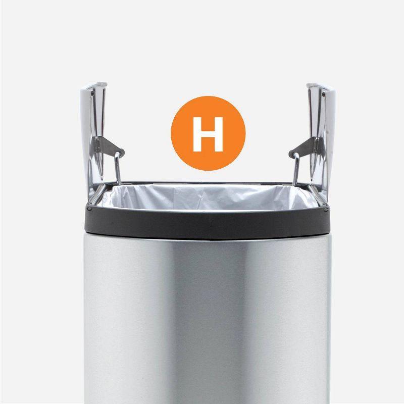 simplehuman Butterfly Lid Kitchen Step Trash Can, Brushed Stainless Steel