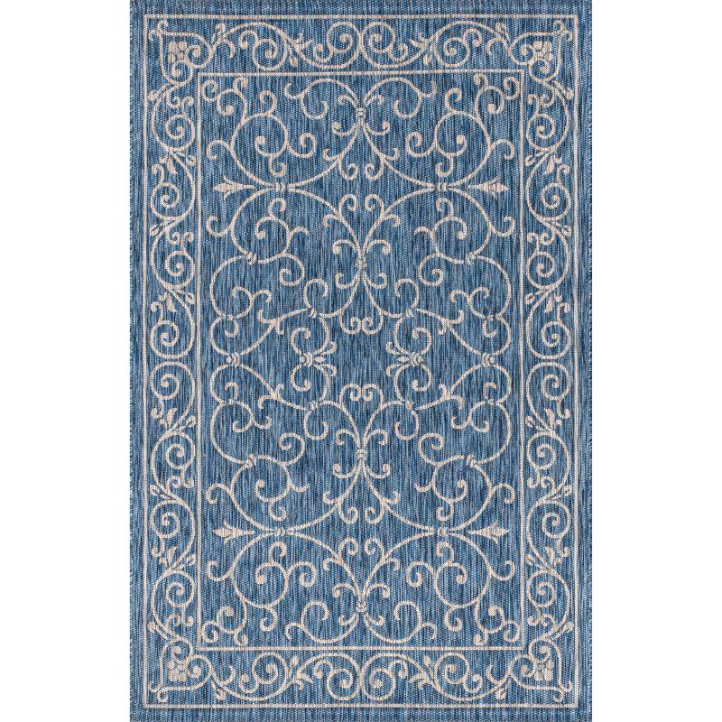 Charleston Vintage Filigree Textured Weave Indoor/Outdoor Area Rug  - JONATHAN Y