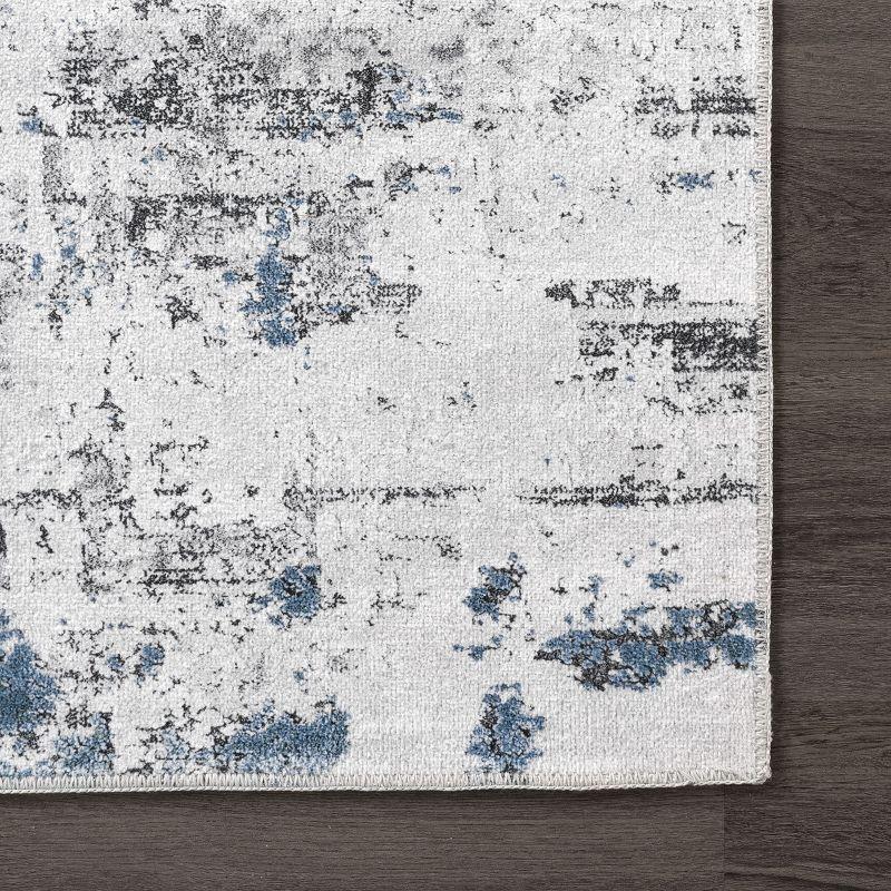 Nuloom Dali Abstract Pet Friendly Machine Washable Area Rug, 3' x 5', Blue Grey