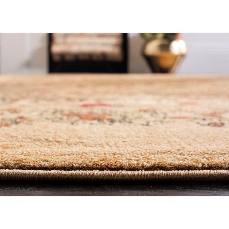 Beige and Multicolor Traditional Paisley Area Rug