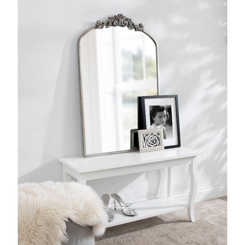 Arendahl 40'' Silver Antique Finish Baroque-Inspired Decorative Wall Mirror