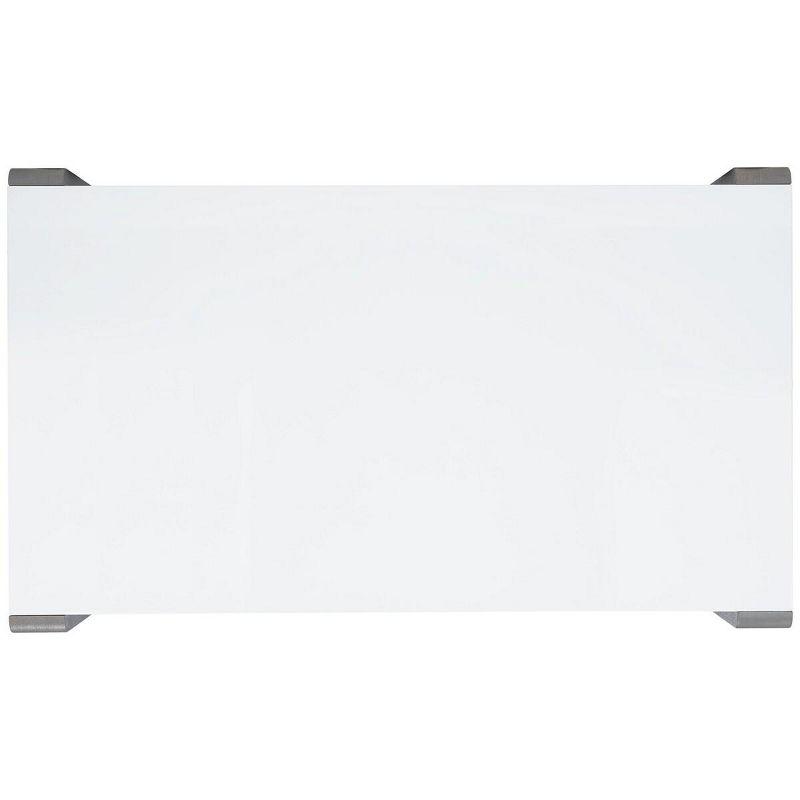 White and Grey Lacquered Wood Rectangular Coffee Table