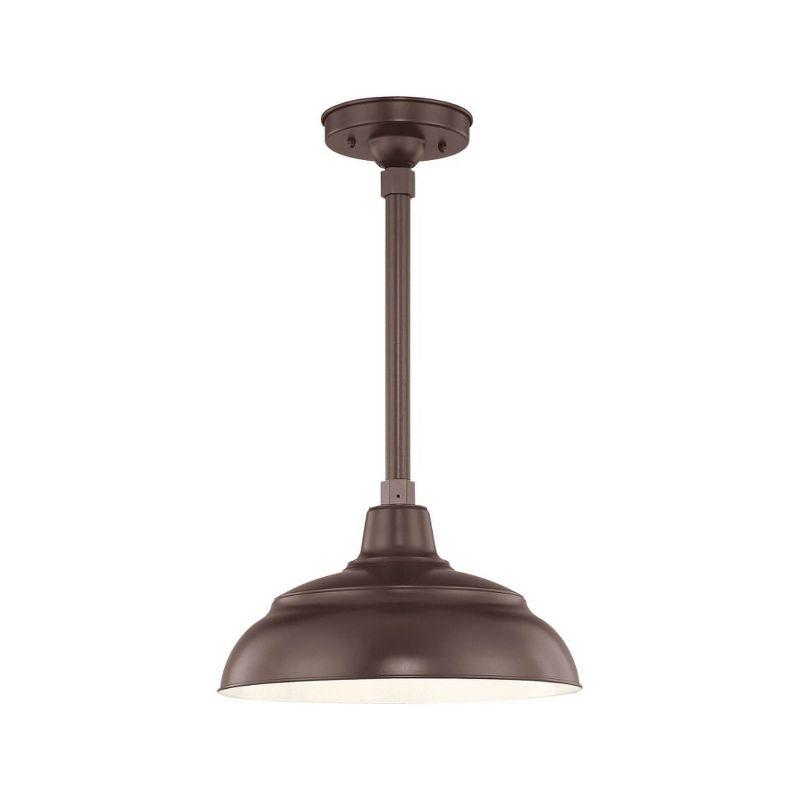 Satin Green Farmhouse Indoor/Outdoor Pendant Light