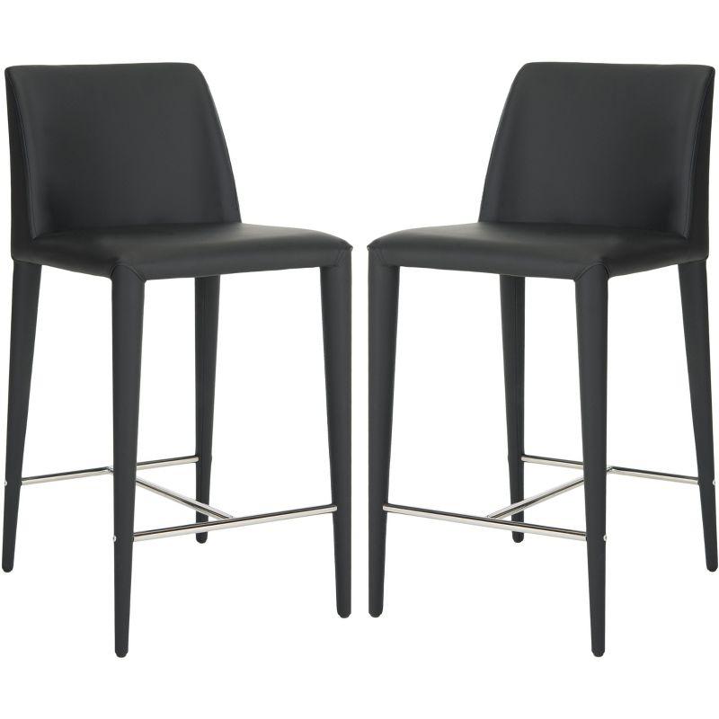 Garretson Counter Stool (Set of 2) - FOX2021 - Black - Safavieh Couture