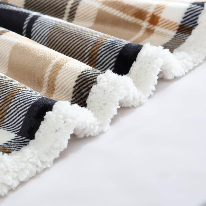 Eddie Bauer Printed Plush Fleece/Sherpa Throw Blankets