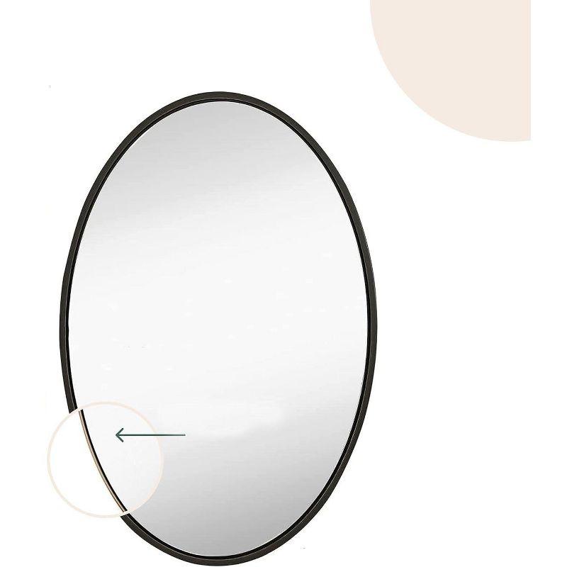 Hamilton Hills 24" x 36" Oval Wenge Framed Wall Mirror