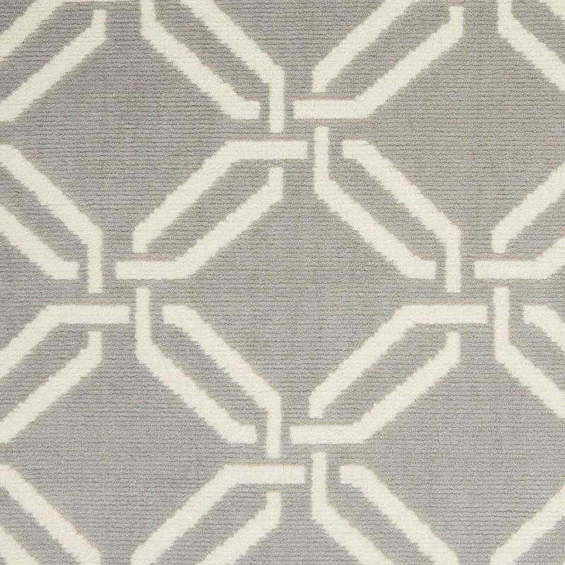 Nourison Jubilant 5'3" x 7'3" (5' x 7') Grey Area Rug Eclectic Retro Trellis by Nourison