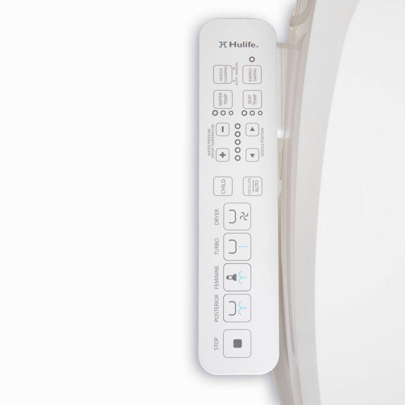 Hulife HLB-3000EC Electric Bidet Seat for Elongated Toilets White : Microfiber, Machine Washable, Non-Slip Backing