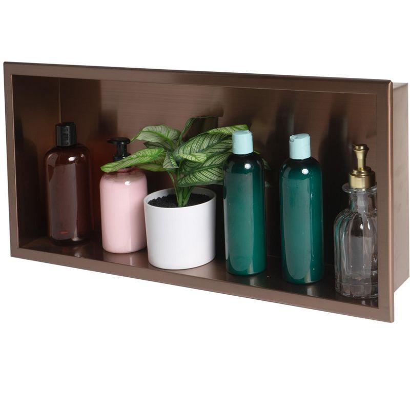 Adhesive Stainless Steel Shower Shelf