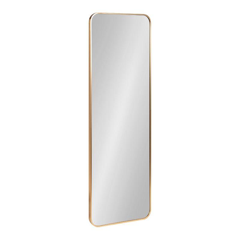 Kate and Laurel Zayda Radius Rectangle Framed Wall Mirror, 16x48, Gold