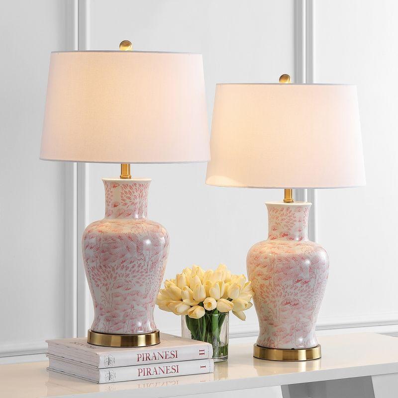 Calli Table Lamp (Set of 2) - 28 Inch Height - TBL4161 - Pink/White - Safavieh