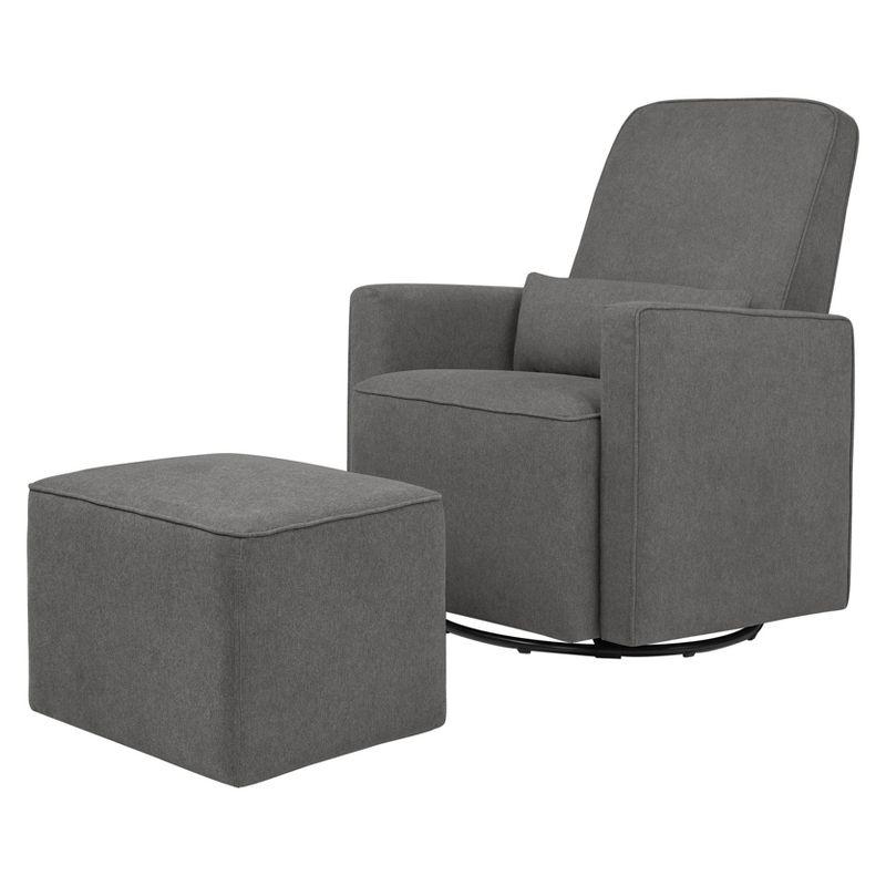 Olive Swivel Glider with Ottoman
