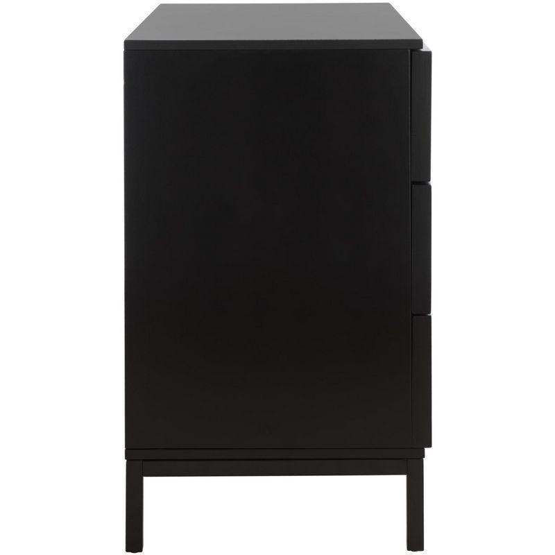 Zadie 3 Drawer Rattan Chest - CHS5004 - Black/Natural - Safavieh