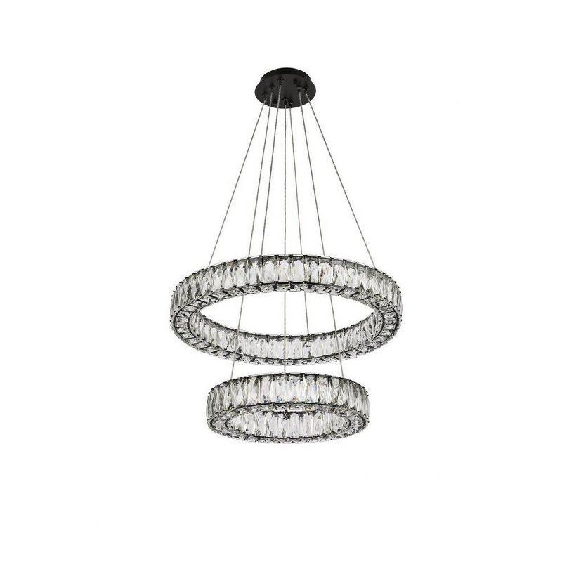 Elegant Lighting Monroe 2 - Light Pendant in  Black