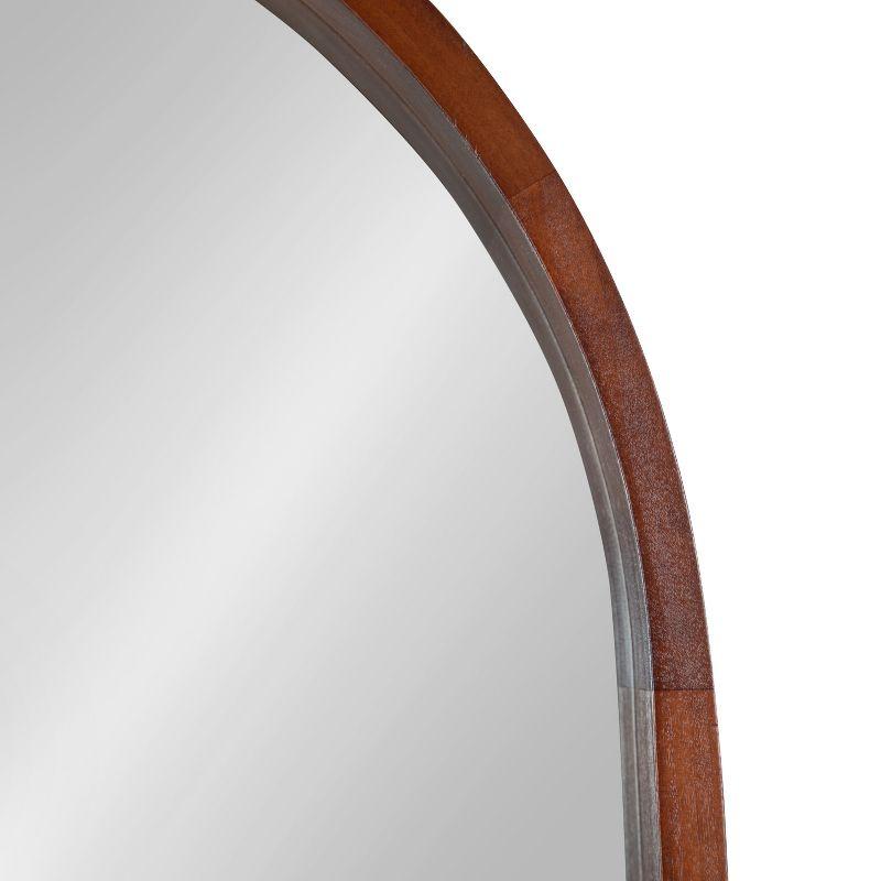 Kate and Laurel Hutton Wood Capsule Mirror, 24x36, Walnut Brown