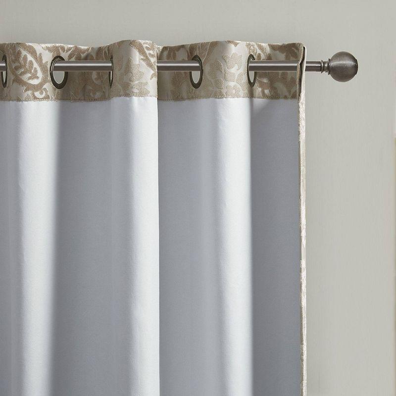 Enid Jacquard Paisley Blackout Curtain Panel