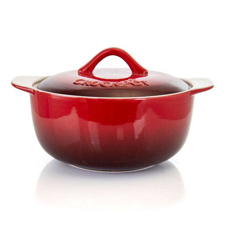 Crock-Pot  2 Piece 2.3 Quart Artisan Casserole Bakeware Set in Red