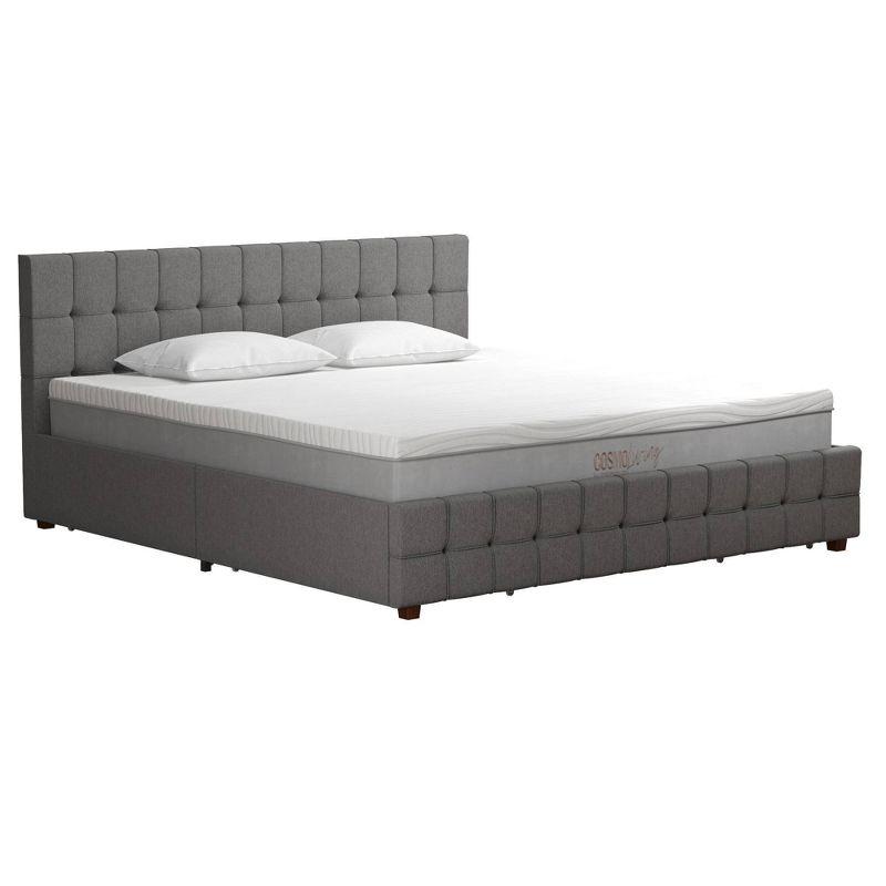 Elizabeth Tufted Upholstered Low Profile Storage Platform Bed