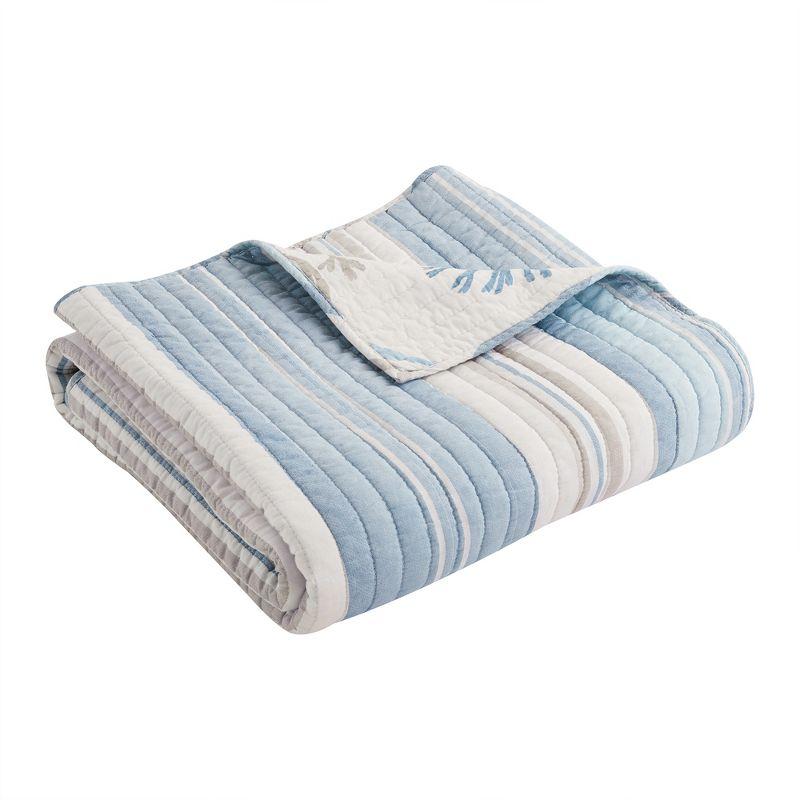 Ipanema Coastal Stripe Quilted Throw - Levtex Home