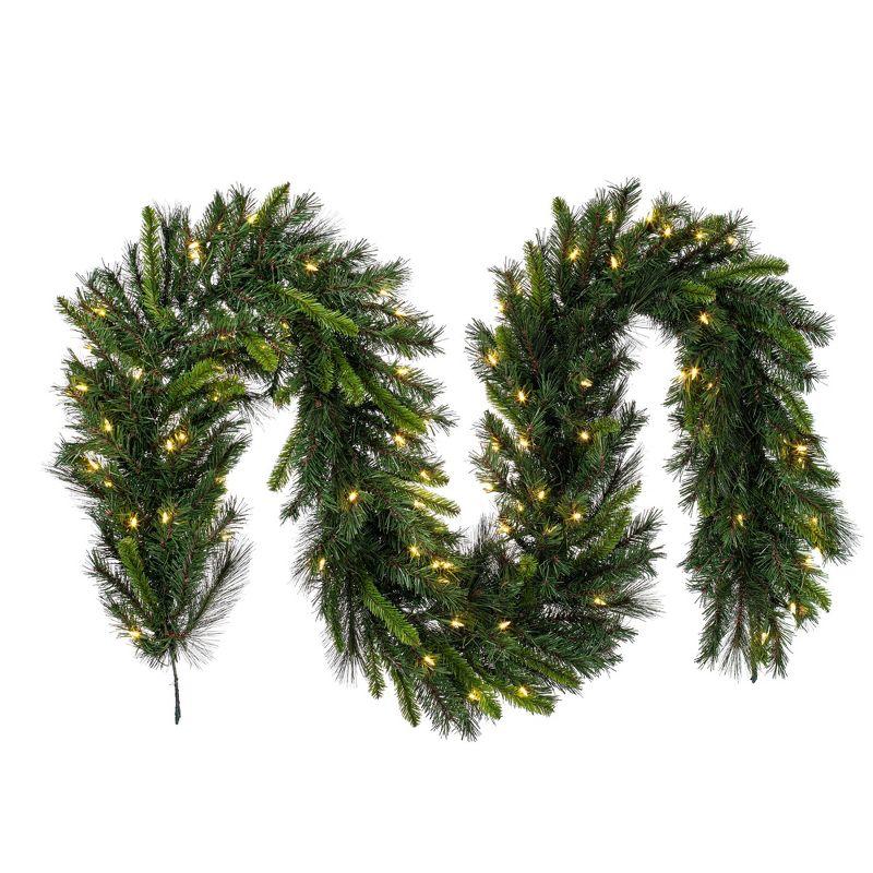 108'' in. Lighted Mixed Pine Garland