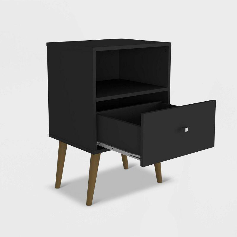 Liberty 1.0 Mid Century Modern Nightstand Black - Manhattan Comfort