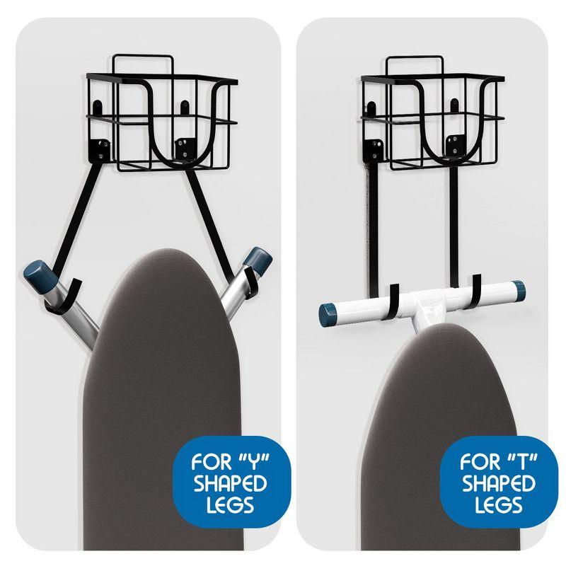 Bryt Ironing Board Holder, Wall Mount & Over the Door Hanger, Ironing Board Cover & Pad Set