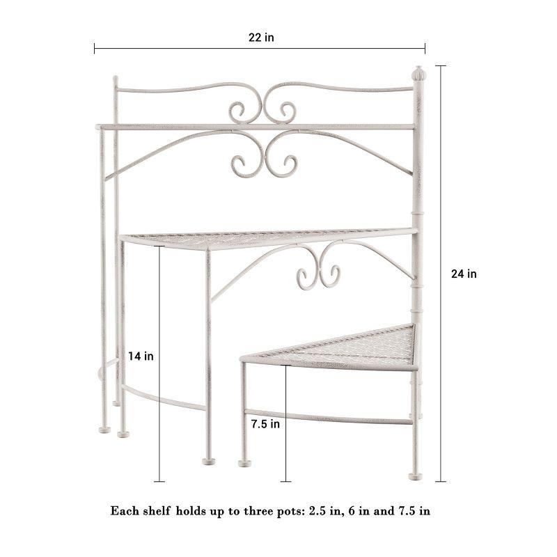 Nature Spring 3-Tier Nesting Plant Stand, White