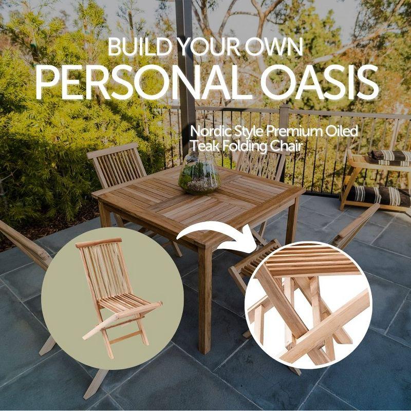Nordic Teak Outdoor Folding Chair