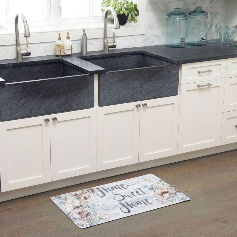 Floral Water Resistant Anti-Fatigue Non-Skid Kitchen Mat