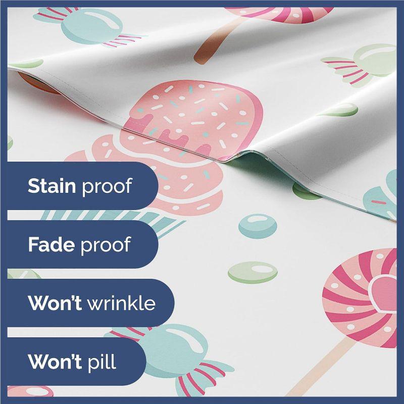 CGK Linens 4 Piece Kids Microfiber Sheet Set - Wrinkle Free - Cute, Cozy, Soft